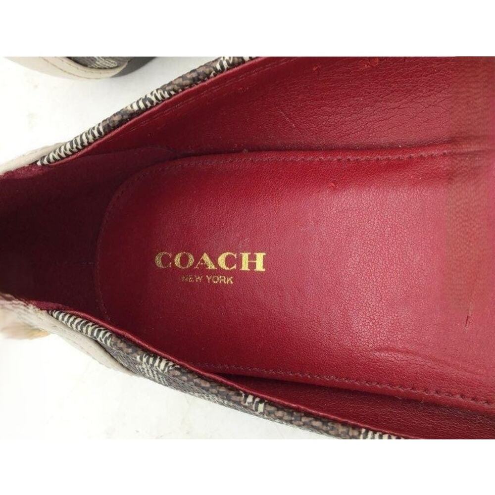 Coach Chelsea Colorblock Signature Logo Leather Ballet Flats 9.5 - Picture 6 of 11